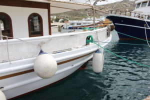 Mykonos port boat