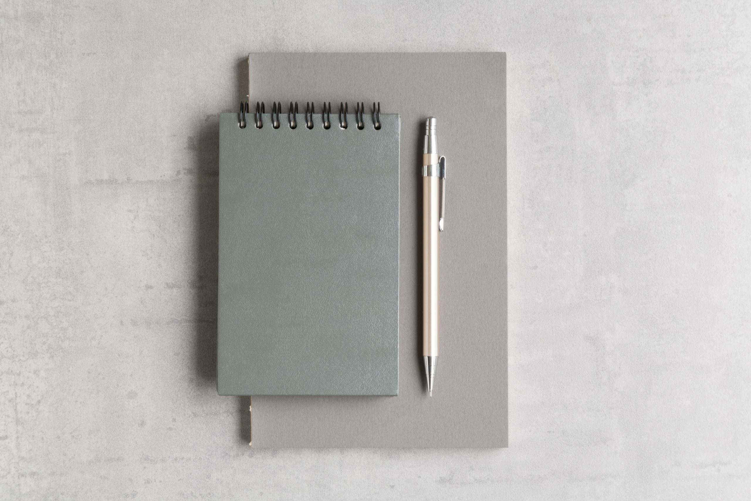 Website content checklist on a concrete counter