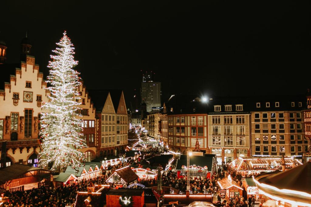 Frankfurt Christmas Market at night