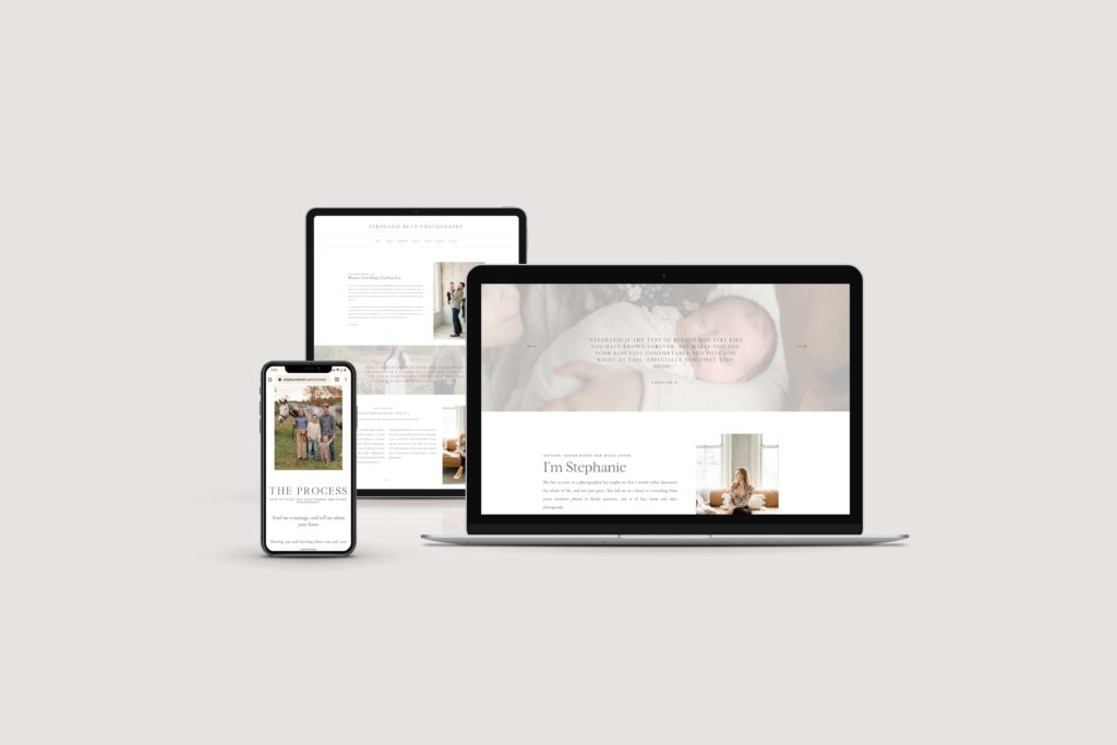 Family photography website on Showit with Salted Pages copywriting