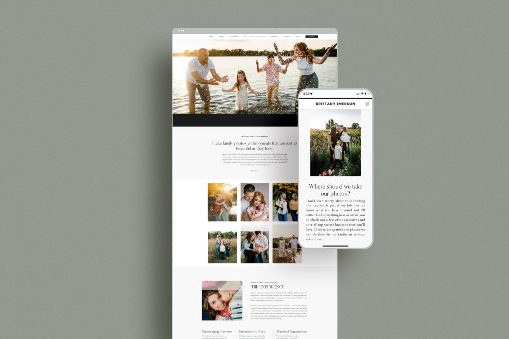Wedding Photographer Website Example For Showit
