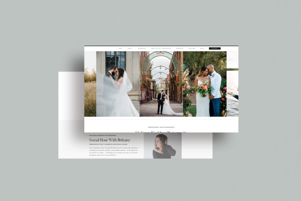 Wedding Photographer Website for Showit