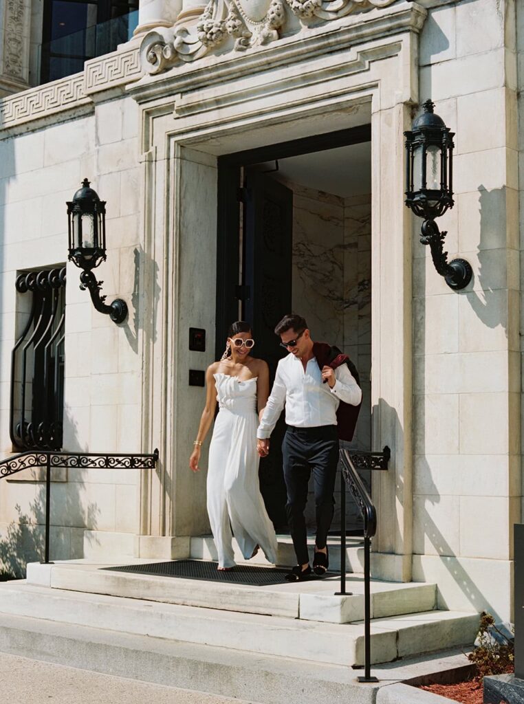 Iconic wedding exit photograph by Rudney Novaes